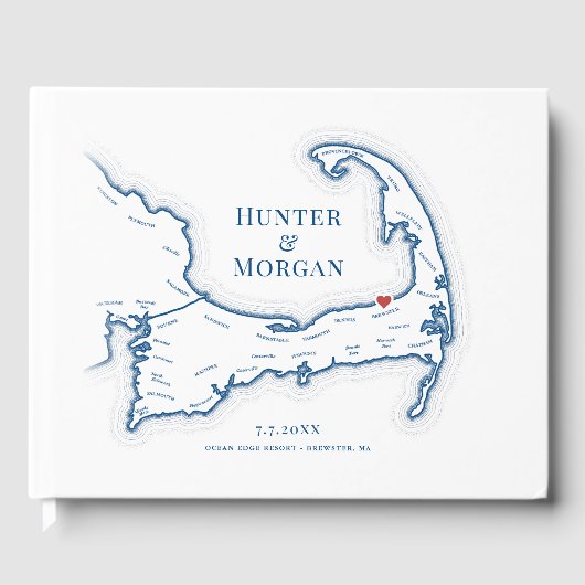 Ocean Edge Resort Cape Cod Elegante bruiloft Gastenboek (Voorkant)