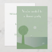 Océan Élégant À Dîner De Nuit Invitations (Devant / Derrière)