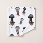 Océan Élégant | Monogramme de baleine à l'aquarell (Gant de toilette)