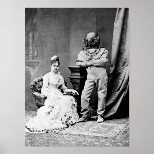 Ocean Empress and Deep Zee Diver - Circa 1880 Poster (Voorkant)