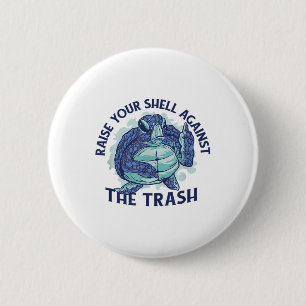 Ocean Environmental Protection Schildpad _1 Ronde Button 5,7 Cm