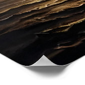 Océan et un château dans le ciel | AI Art Poster (Coin)