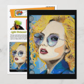 ‘ocean eyes’ Painting on a Small-Scale Print  Kaart (Voorkant / Achterkant)