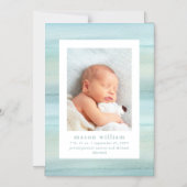 Océan | Faire-part de naissance photo bébé (Recto)