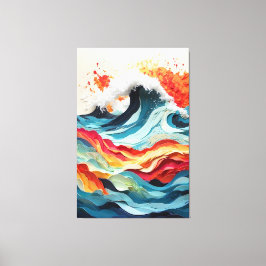 Ocean Fire Dance Canvas Afdruk