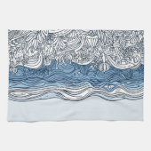 Ocean Floor - Abstracte keukenhanddoek (Horizontaal)