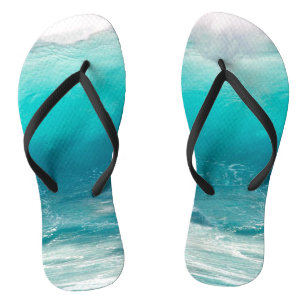 Ocean Flops Custom Surfing Wave Sjabloon Teenslippers