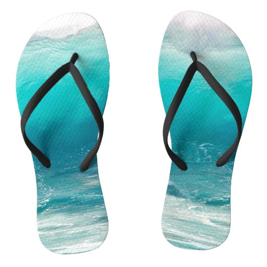 Ocean Flops Custom Surfing Wave Sjabloon Teenslippers (Voetbed)
