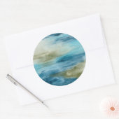 Ocean Flow II Ronde Sticker (Envelop)