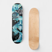 “Ocean Flow – Manta Ray Skateboard Deck” (Recto)