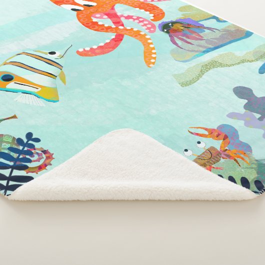 Ocean Friends Child's Sherpa Blanket Sherpa Deken (3/4)