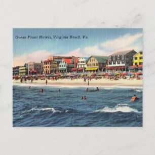 , Ocean Front Hotels, Virginia Beach, Va Briefkaart