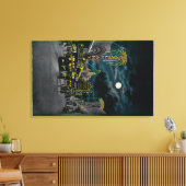 Ocean Front in Night, Ocean Park Canvas Afdruk (Insitu (Woonkamer))