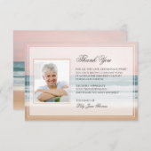 Ocean Funeral Bedankt kaart | Memorial Card (Voorkant / Achterkant)