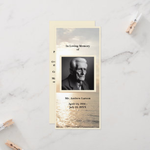 Ocean Funeral Memorial Service Bladwijzer Kaart