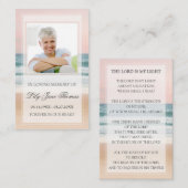 Ocean Funeral Prayer Card | In het liefdevol geheu Visitekaartje (Voorkant / Achterkant)