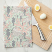 Ocean Gardens Pastel Serviette de cuisine (Quart Plié)