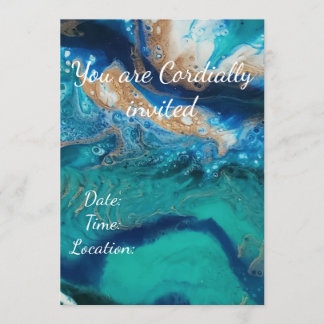 Ocean Geode Invitation Kaart