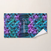 Ocean Glam Turquoise Purple Sirène Faux Parties sc (Serviette à main)
