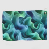 Ocean Glow Abstract Gradient Waves Pattern Golfhanddoek (Horizontaal)