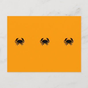 Ocean Glow_Black-on-Oranje Crab Briefkaart