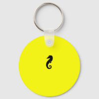 Ocean Glow_Black-on-Yellow Seahorse