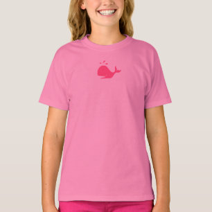 Ocean Glow_red-on-roze walvis T-shirt