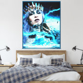 Ocean Goddess Fantasy Abstracte Art Canvas Afdruk (Insitu (Slaapkamer))