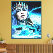 Ocean Goddess Fantasy Abstracte Art Canvas Afdruk (Insitu (Woonkamer))