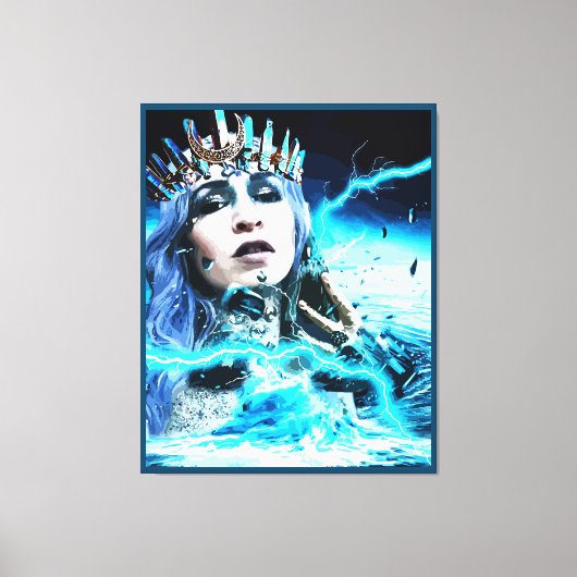 Ocean Goddess Fantasy Abstracte Art Canvas Afdruk (Voorkant)