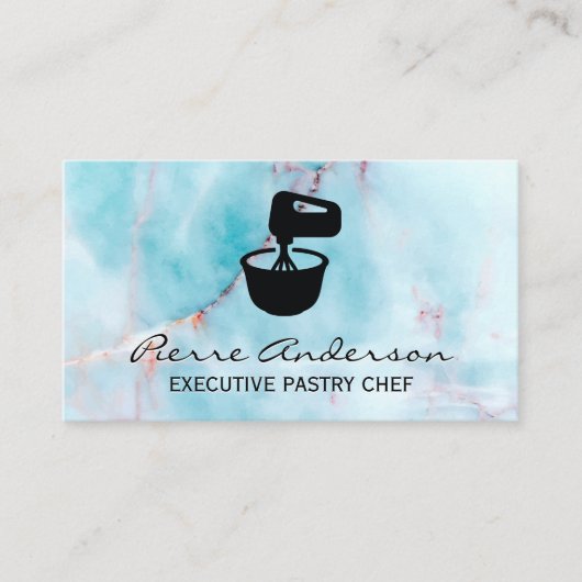 Ocean Granite Marmer Mixing Bowl Achtergrond Klantenkaartje (Voorkant)