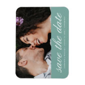  Ocean Green Bewaar de datum bruiloft foto Magneet (Verticaal)