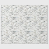 Ocean Grey Whales Cadeaupapier (Vlak)