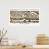 Ocean Grove & Asbury Park, NJ Panoramic Map - 1881 Poster (Keuken)