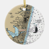 Ocean Grove NJ Chart Keramisch Ornament (Voorkant)