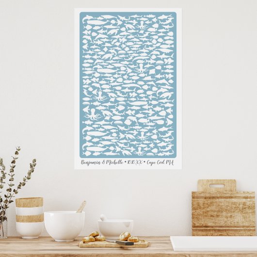 Ocean Guest Book Poster - 250 ruimtes (Keuken)