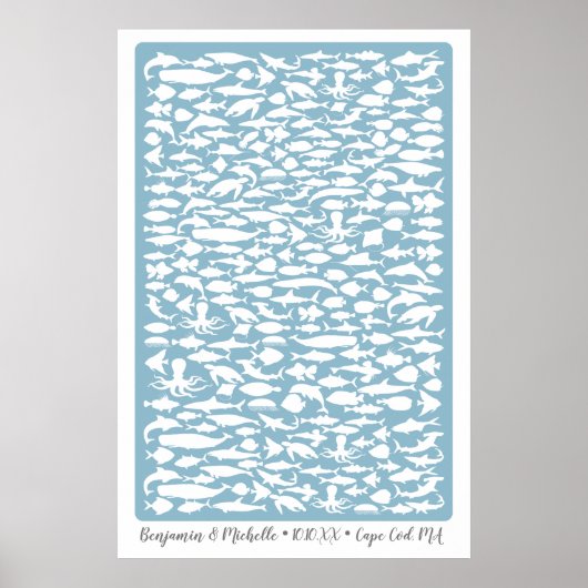 Ocean Guest Book Poster - 250 ruimtes (Voorkant)