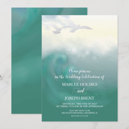 Ocean Gulls Uitnodiging (Voorkant / Achterkant)