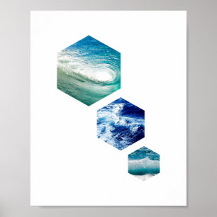 Ocean Hex-Poster Poster