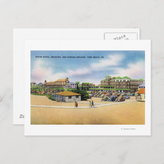 Ocean House, Breakers en Parking Grounds Briefkaart (Voorkant / Achterkant)