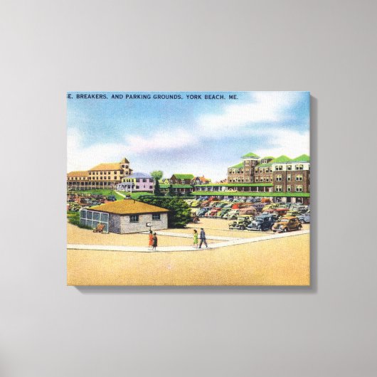 Ocean House, Breakers en Parking Grounds Canvas Afdruk (Voorkant)