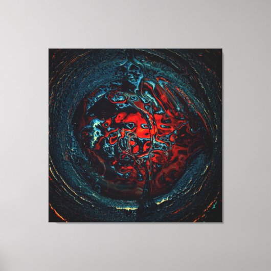 Ocean Inferno Red Glow Canvas Afdruk (Voorkant)