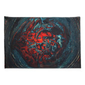 Ocean Inferno Red Glow Kussensloop (Achterkant-Rechts)