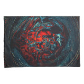 Ocean Inferno Red Glow Kussensloop (Voorkant-Rechts)