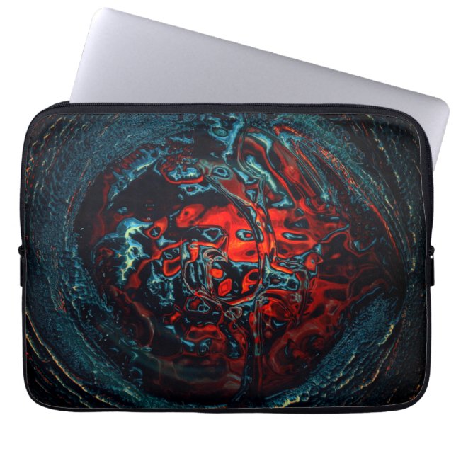Ocean Inferno Red Glow Laptop Sleeve (Voorkant)