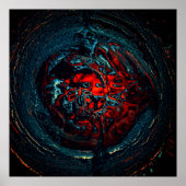 Ocean Inferno Red Glow Poster (Voorkant)