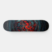 Ocean Inferno Red Glow Skateboard (Horizontaal)