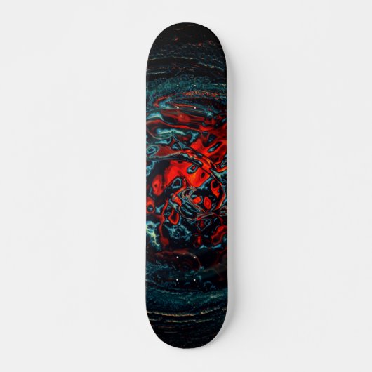 Ocean Inferno Red Glow Skateboard (Voorkant)