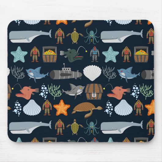 Ocean Inhabitants Patroon 1 Muismat (Voorkant)
