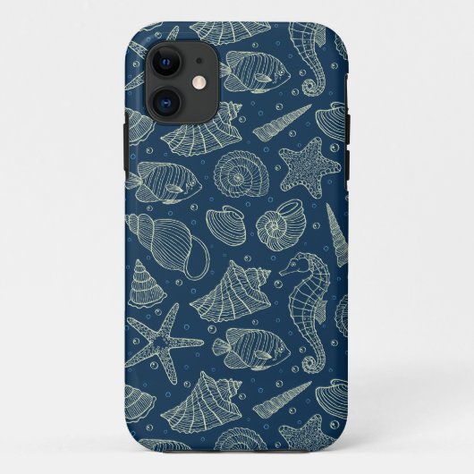 Ocean Inhabitants Pattern 2 Case-Mate iPhone Case (Achterkant)